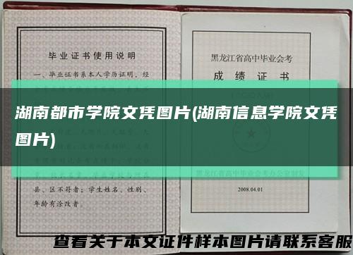 湖南都市学院文凭图片(湖南信息学院文凭图片)缩略图