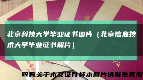 北京科技大学毕业证书图片（北京信息技术大学毕业证书照片）缩略图