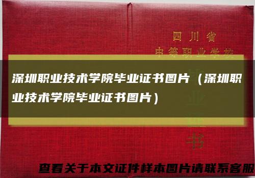 深圳职业技术学院毕业证书图片（深圳职业技术学院毕业证书图片）缩略图