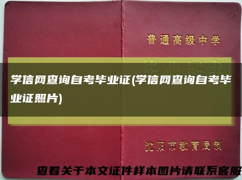 学信网查询自考毕业证(学信网查询自考毕业证照片)缩略图