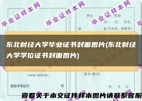 东北财经大学毕业证书封面图片(东北财经大学学位证书封面图片)缩略图