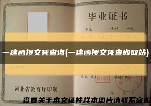 一建函授文凭查询(一建函授文凭查询网站)缩略图