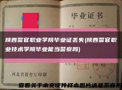 陕西警官职业学院毕业证丢失(陕西警官职业技术学院毕业能当警察吗)缩略图