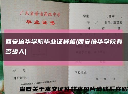 西安培华学院毕业证样板(西安培华学院有多少人)缩略图