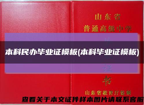 本科民办毕业证模板(本科毕业证模板)缩略图