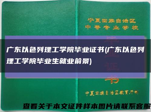 广东以色列理工学院毕业证书(广东以色列理工学院毕业生就业前景)缩略图