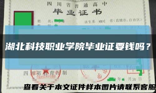 湖北科技职业学院毕业证要钱吗？缩略图