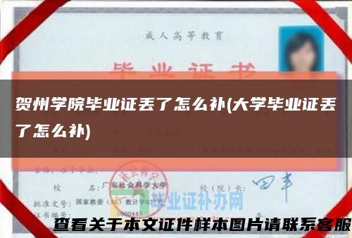 贺州学院毕业证丢了怎么补(大学毕业证丢了怎么补)缩略图