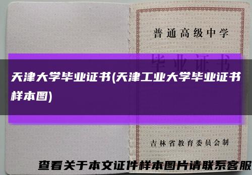 天津大学毕业证书(天津工业大学毕业证书样本图)缩略图