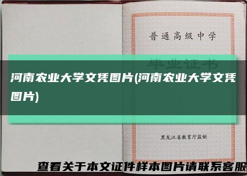 河南农业大学文凭图片(河南农业大学文凭图片)缩略图