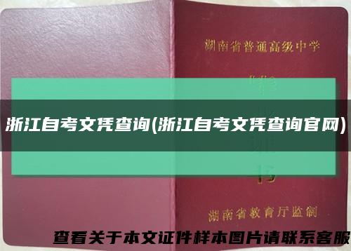 浙江自考文凭查询(浙江自考文凭查询官网)缩略图