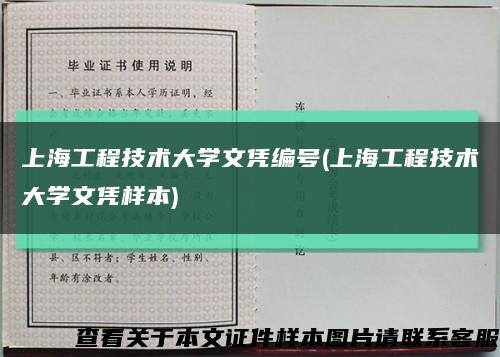 上海工程技术大学文凭编号(上海工程技术大学文凭样本)缩略图