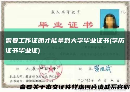 需要工作证明才能拿到大学毕业证书(学历证书毕业证)缩略图