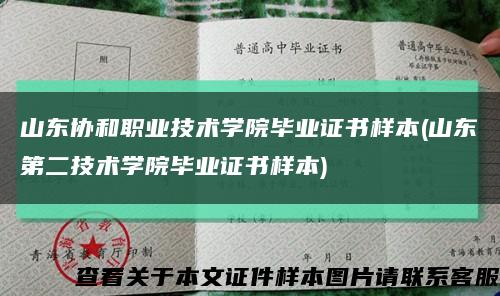 山东协和职业技术学院毕业证书样本(山东第二技术学院毕业证书样本)缩略图