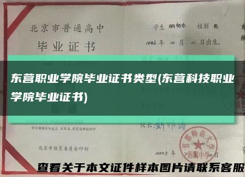 东营职业学院毕业证书类型(东营科技职业学院毕业证书)缩略图