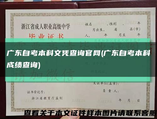 广东自考本科文凭查询官网(广东自考本科成绩查询)缩略图