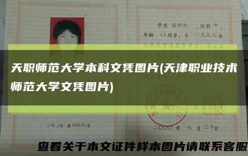 天职师范大学本科文凭图片(天津职业技术师范大学文凭图片)缩略图