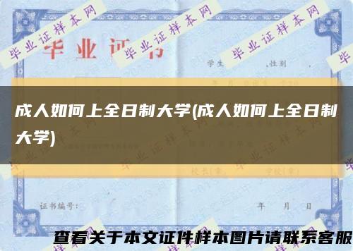 成人如何上全日制大学(成人如何上全日制大学)缩略图