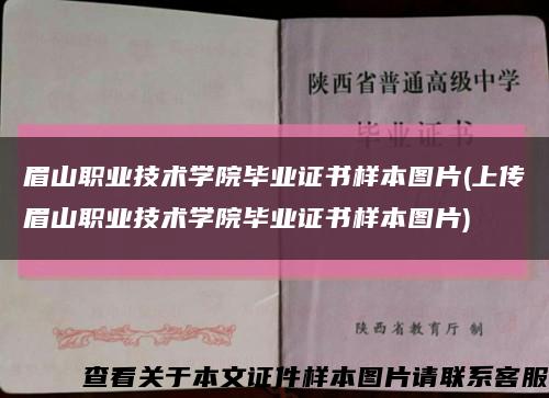 眉山职业技术学院毕业证书样本图片(上传眉山职业技术学院毕业证书样本图片)缩略图