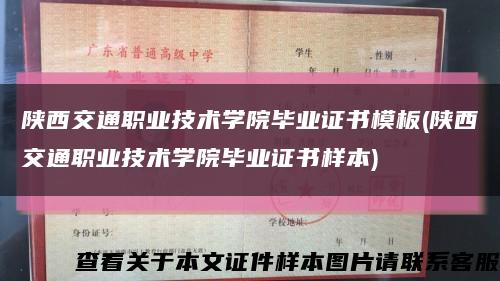 陕西交通职业技术学院毕业证书模板(陕西交通职业技术学院毕业证书样本)缩略图