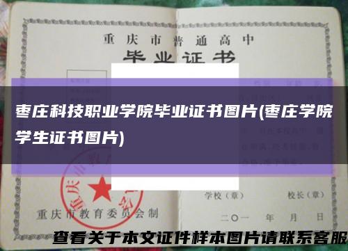 枣庄科技职业学院毕业证书图片(枣庄学院学生证书图片)缩略图