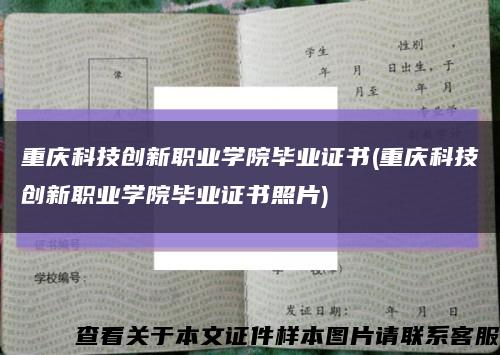 重庆科技创新职业学院毕业证书(重庆科技创新职业学院毕业证书照片)缩略图