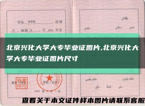 北京兴化大学大专毕业证图片,北京兴化大学大专毕业证图片尺寸缩略图