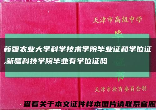 新疆农业大学科学技术学院毕业证和学位证,新疆科技学院毕业有学位证吗缩略图