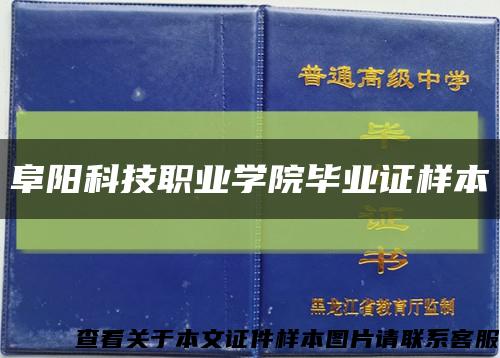 阜阳科技职业学院毕业证样本缩略图