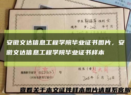 安徽文达信息工程学院毕业证书图片，安徽文达信息工程学院毕业证书样本缩略图