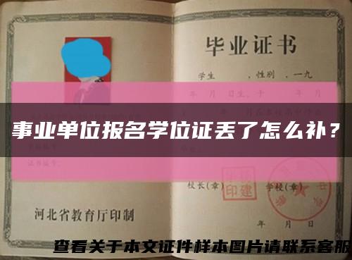 事业单位报名学位证丢了怎么补？缩略图