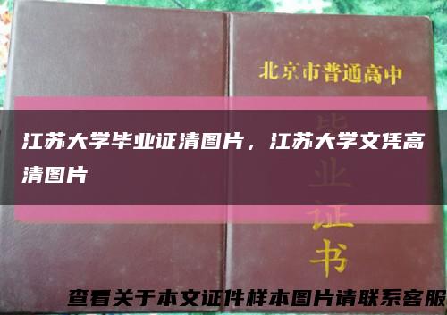 江苏大学毕业证清图片，江苏大学文凭高清图片缩略图