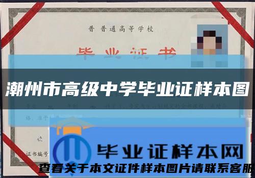 潮州市高级中学毕业证样本图缩略图