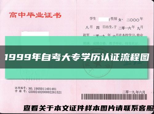 1999年自考大专学历认证流程图缩略图