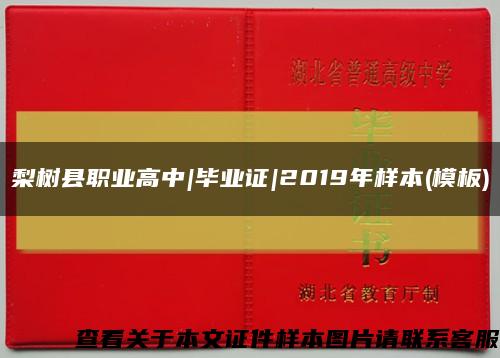 梨树县职业高中|毕业证|2019年样本(模板)缩略图