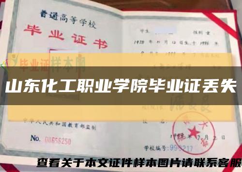 山东化工职业学院毕业证丢失缩略图