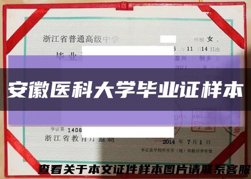 安徽医科大学毕业证样本缩略图