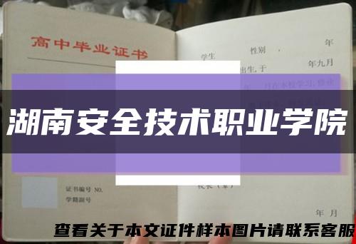 湖南安全技术职业学院缩略图