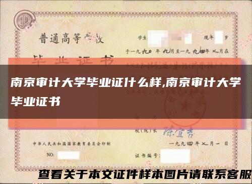 南京审计大学毕业证什么样,南京审计大学毕业证书缩略图