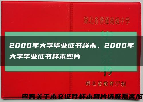 2000年大学毕业证书样本，2000年大学毕业证书样本照片缩略图