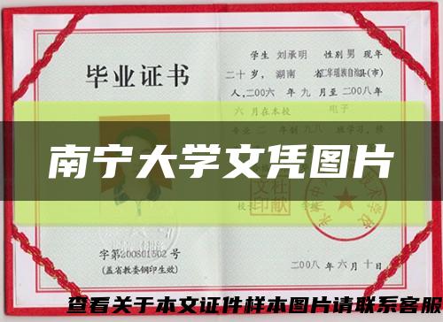 南宁大学文凭图片缩略图