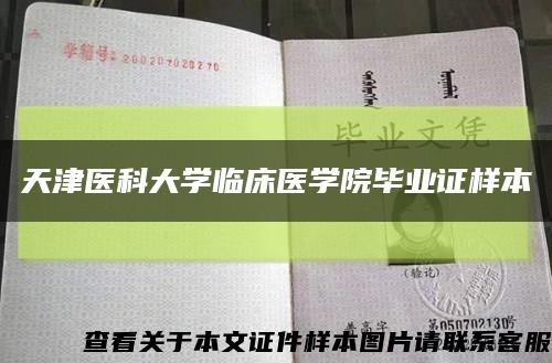 天津医科大学临床医学院毕业证样本缩略图