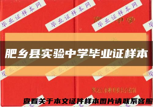 肥乡县实验中学毕业证样本缩略图