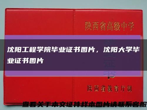 沈阳工程学院毕业证书图片，沈阳大学毕业证书图片缩略图