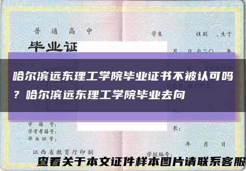 哈尔滨远东理工学院毕业证书不被认可吗？哈尔滨远东理工学院毕业去向缩略图