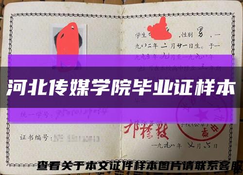 河北传媒学院毕业证样本缩略图