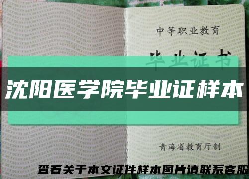 沈阳医学院毕业证样本缩略图