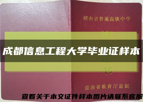 成都信息工程大学毕业证样本缩略图