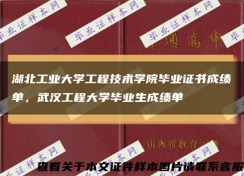 湖北工业大学工程技术学院毕业证书成绩单，武汉工程大学毕业生成绩单缩略图