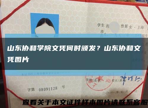 山东协和学院文凭何时颁发？山东协和文凭图片缩略图